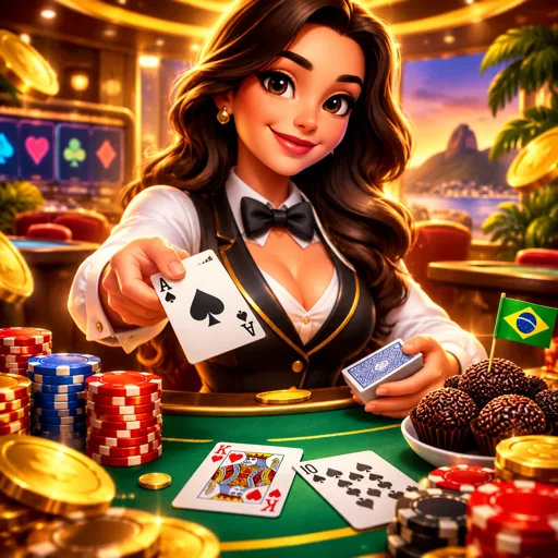 Mesa de Lightning Blackjack com cartas iluminadas e multiplicadores