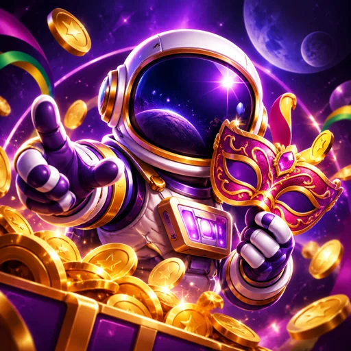 Astronauta subindo no espaço com multiplicador crescente no Spaceman